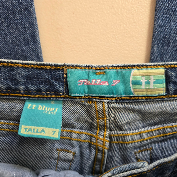 T.T. Blues Jeans Junior's 7 Blue Medium Wash Regular Fit Cotton - Picture 5 of 15